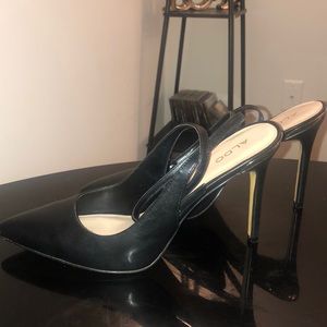 Aldo Black Slingback Heels